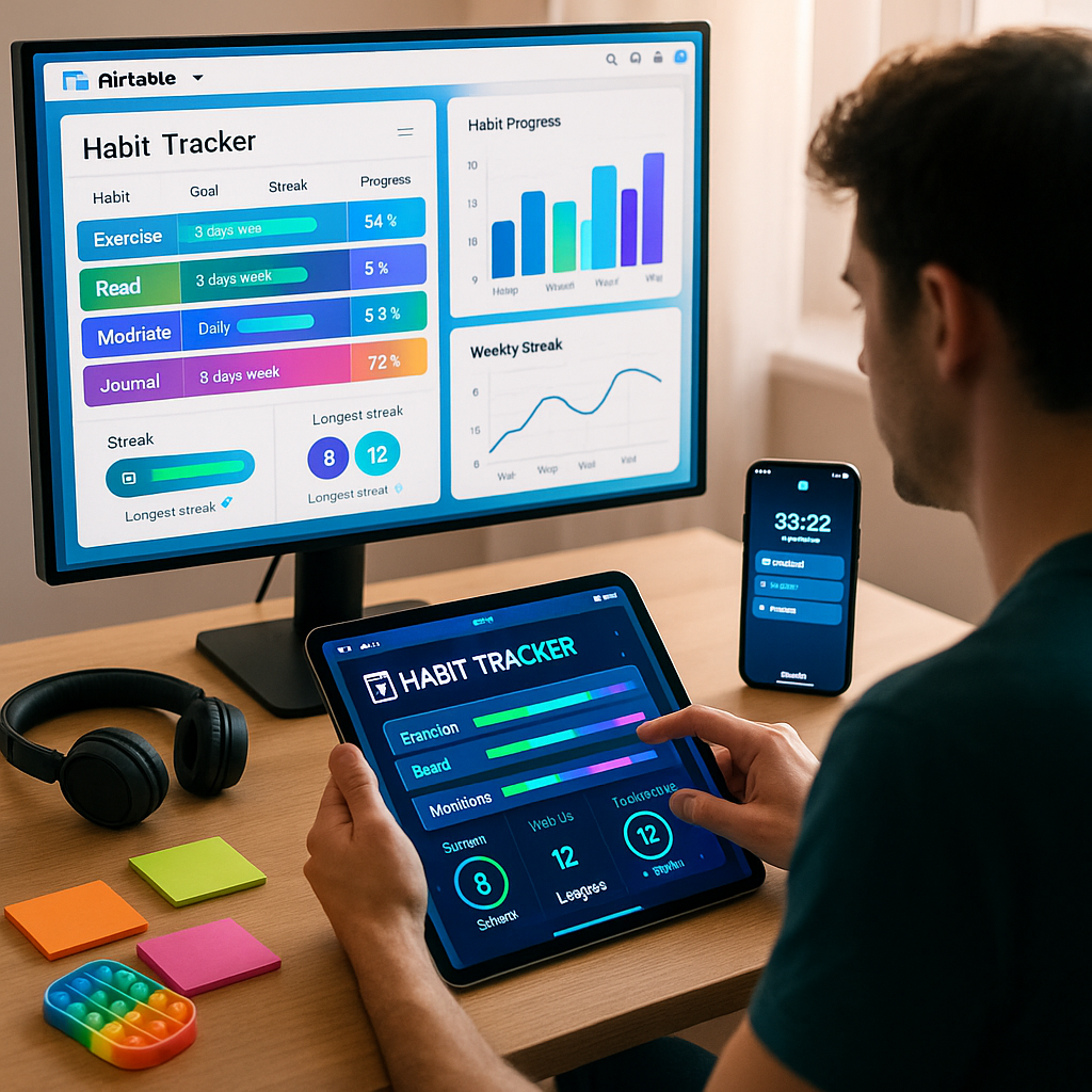 Build a Personalized ADHD Habit Tracker: Notion, Airtable & Obsidian Guide